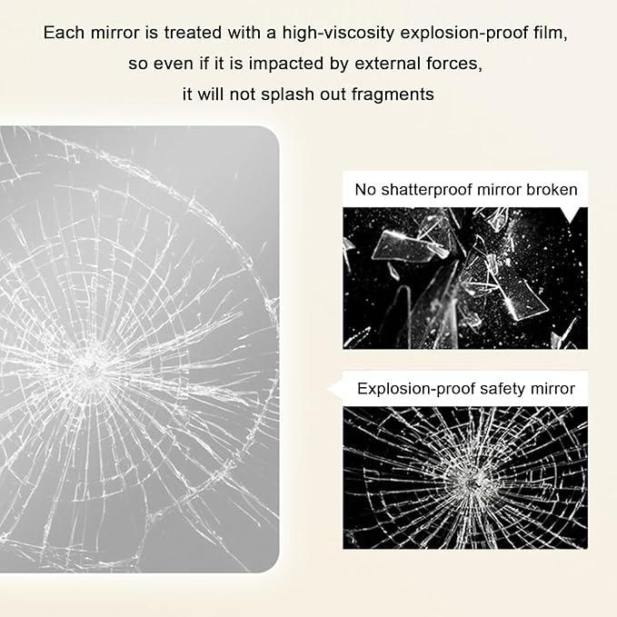 Round Bathroom Mirror with LED Lights and Demister，Round LED Bathroom Mirror with Light,Large Circle Mirror Backlit + Front Light，3 Colors Dimmable/Demister Pad(B,H60*W60cm/H23.6*W23.6IN)
