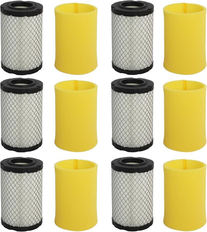 793569 793685 Air Filter Compatible with B&S 793569 4241 5415 John Dee-re GY21055 MIU11511 LA125 LA115 Craftsman YT3000 LT2000 Lawn Mower Tractor by Podoy (6 Pack)