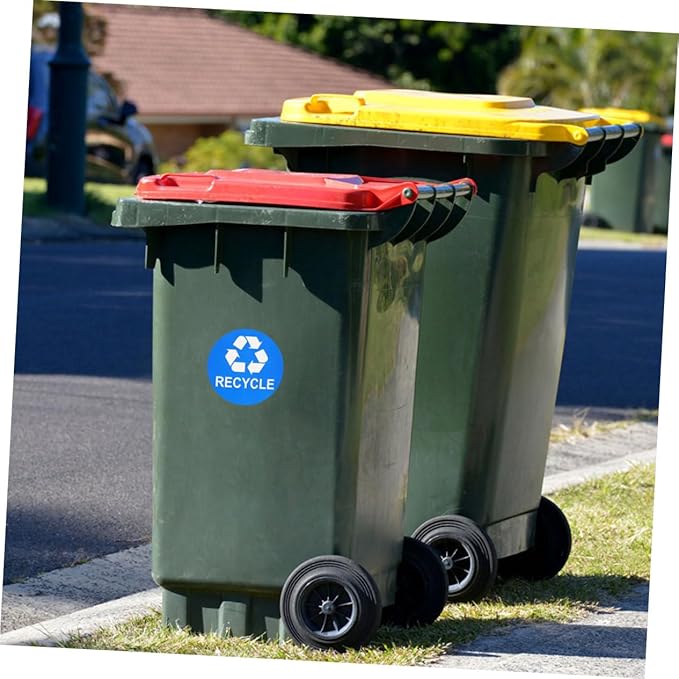 DOITOOL 8pcs Waterproof Trash Can Stickers for Recycling Classification Sturdy Waste Sorting Labels for Home Kitchen Office Use