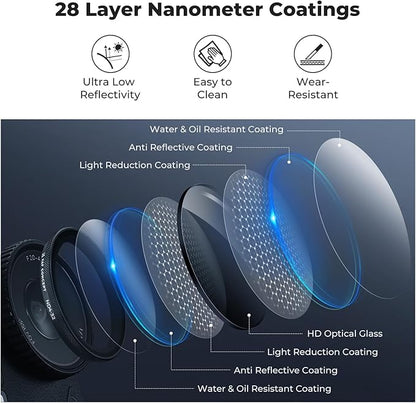 K&F CONCEPT Snap On Variable ND Filter Compatible with DJI Osmo Action 6, ND4-32 Limited Stops Neutral Density Light Reduction Filters Multi-Coated HD Optical Glass Action Camera Accessories