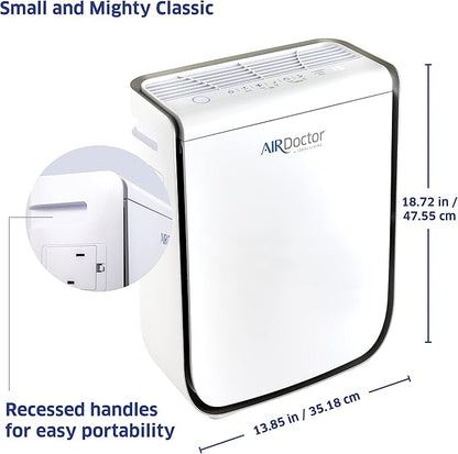 AIRDOCTOR AD2000 Air Purifier for Small & Medium Rooms and Small Bedrooms. 3 Stage Filtration with Pre-Filter, UltraHEPA, Carbon/VOC (AirDoctor 2000)
