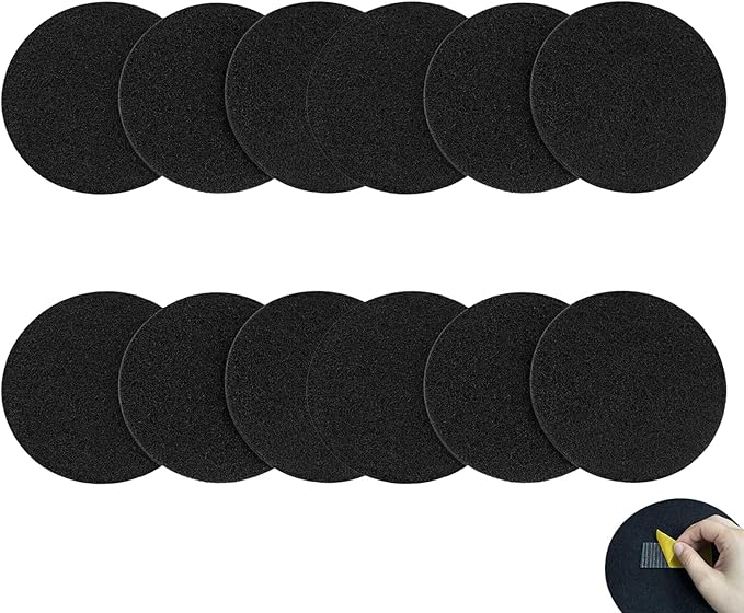 6.7 inch Kitchen Compost Bin Charcoal Filter Replacements, 12 Pack Compost Pail Replacement Carbon Filters 6.7 inch, Round Activated Compost Filters Countertop Bin Bucket
