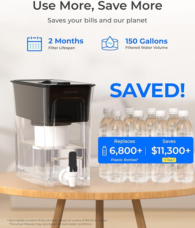 Waterdrop Large 35-Cup Water Filter Dispenser