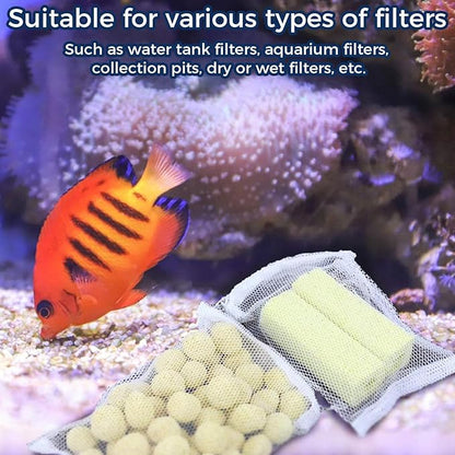 20pcs Aquarium mesh Media Filter Bag, Nylon Media Filter Bag, Suitable for Various Filters Such as Water Tank Filters, Aquarium Filters, Collection pits, Dry or Wet Filters, etc.