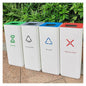 GLigeT Outdoor Trash can White Combined Trash Can Large-Capacity Square Sorting Trash Can Outdoor Direct Throw Trash Can Without Cover, Anti-Fingerprint Technology 48L Trash Can (Size : G)