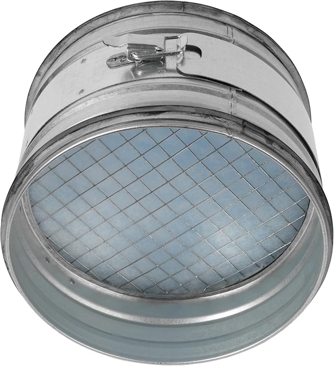 8" Inch Inline Round Duct Filter - G4 Class Filter with Mesh Screen - Dust Collection and Air Purification - Rigid or Flexible Vent Hose Filter