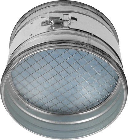 8" Inch Inline Round Duct Filter - G4 Class Filter with Mesh Screen - Dust Collection and Air Purification - Rigid or Flexible Vent Hose Filter