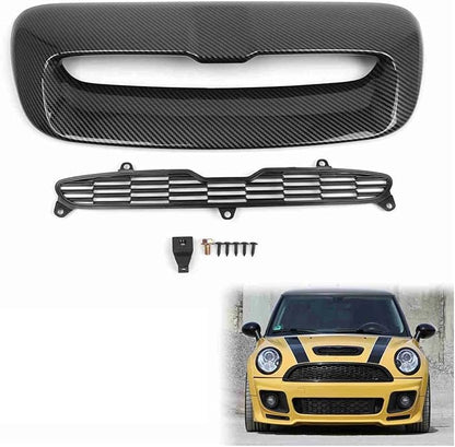 Car Bonnet Scoop Air Vent Intake Replacement Compatible For BMW And Mini R56 2007-2013 51132756095 51132757694 51232752275 Car Accessories(Bright Black)