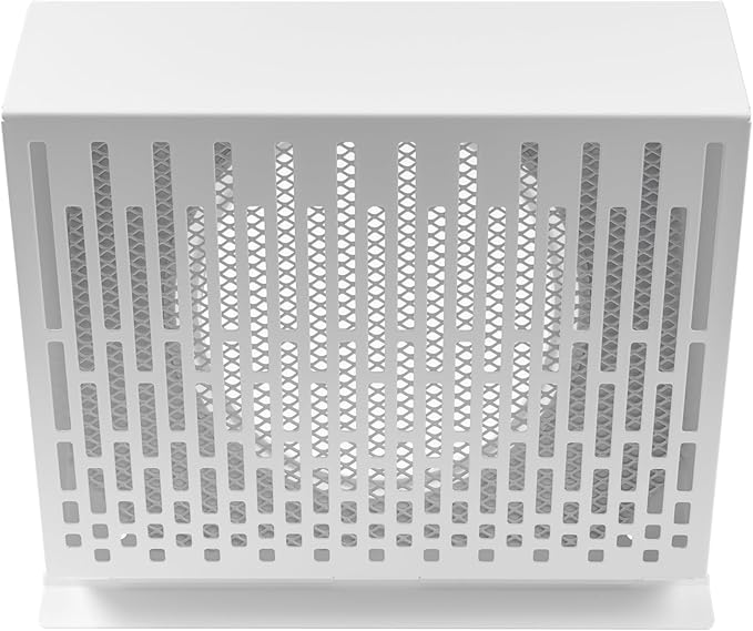 Vent Systems 6" Inch Exhaust Vent Cover with Rubber Gasket - White Galvanized Steel - Robust and Weatherproof Outdoor Air Exhaust Box - Duct or Surface Mounting - Rain and Snow Protection