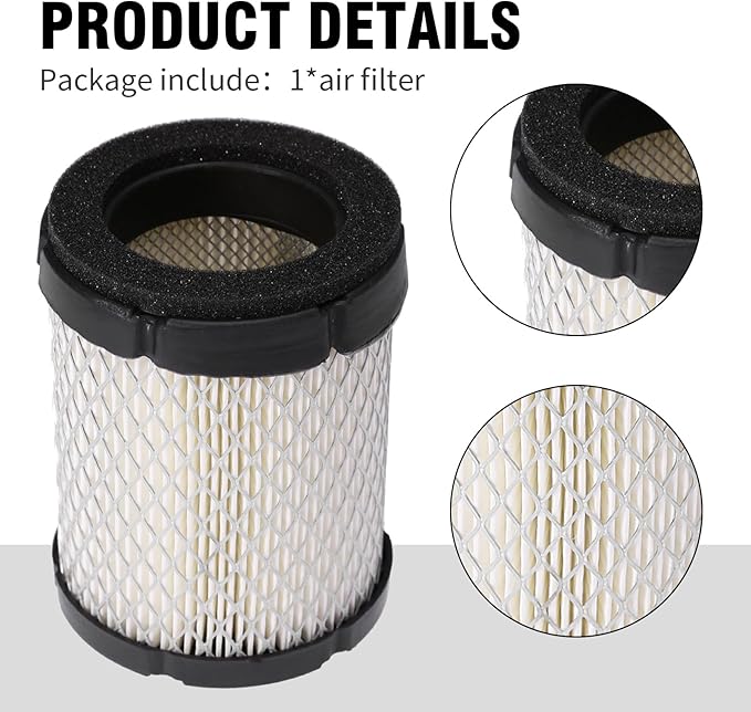 140-3280 Air Filter Replacement for Onan Generator 3600 4000 MicroQuiet Air Cleaner Element Replacement for Camp Power/QG RV MicroLite/RV QG 48-2017 140-3295 140-2852 Lawn Mower(2PCS)
