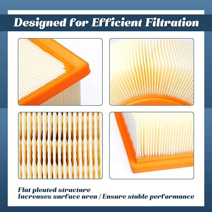31345012010 Dust Extractor Flat Pleated Filter Compatible with Fein Turbo I and II Filters Replace 9-20-27 9-20-28