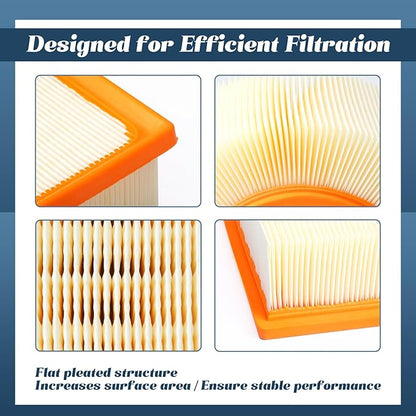 31345012010 Dust Extractor Flat Pleated Filter Compatible with Fein Turbo I and II Filters Replace 9-20-27 9-20-28