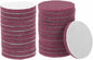 HARFINGTON 24pcs Scrubber Scouring Pads 500 Grits 4 Inch Drill Power Brush Hoop and Loop Surface Conditioning Disc Drill Scuffing Disc Scrub Pads for Home Kitchen Cleaning, Red