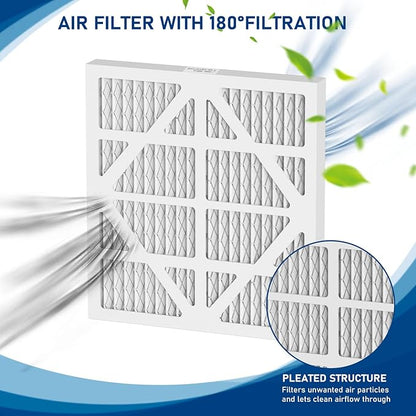 10 Pack HEPA550 Air Filter Replacement Set MERV-13 Compatible with AlorAir CleanShield HEPA 550, 13.7"×14.8"×0.8"