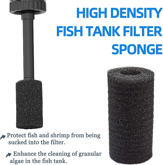 yuntop 6pcs Pre-Filter Sponge, Pre Filter Foam Sponge Roll for Aquarium Fish Tank (6 x 3.5cm /2.4x1.4 inch)