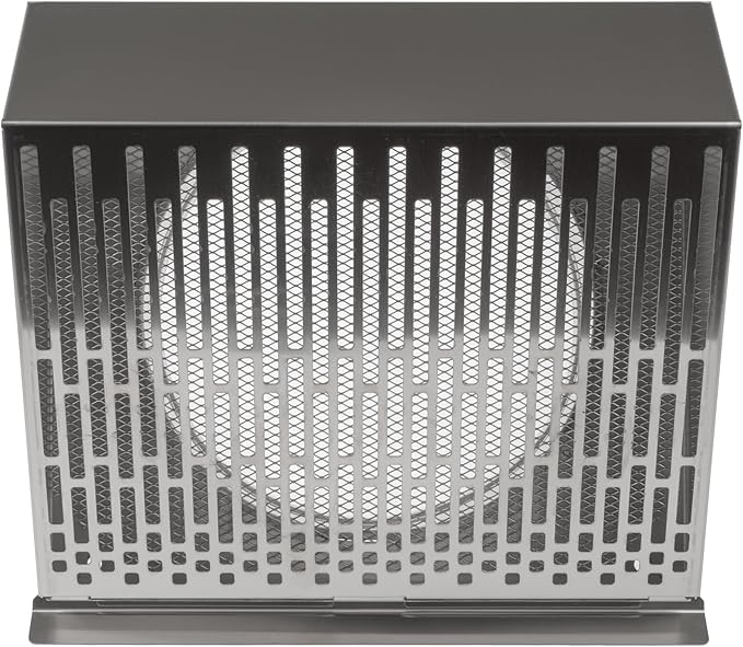 Vent Systems 8" Inch Exhaust Vent Cover with Rubber Gasket - Stainless Steel - Robust Weatherproof Outdoor Air Exhaust Box - Duct or Surface Mounting - Rain and Snow Protection