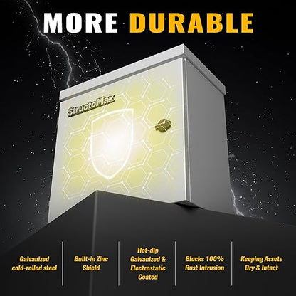 Steel Electrical Box, 16"x16"x8" Steel Enclosure, IP67 Waterproof & Rust-Resistant, Outdoor/Indoor Electrical Junction Box with Mounting Plate for Wall/Pole Mount