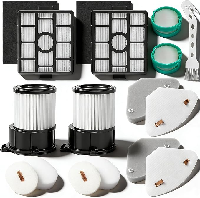Filter for Shark IP3251 IP3253 IP3225 PowerDetect Clean & Empty Vacuum, 2 Post-Motor 2 Pre-Motor Filters for Handheld Vacuum, 2 HEPA 2 Foam & Felt 2 Odor Neutralizer Cartridge for Auto-Empty Dock