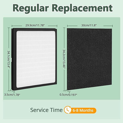 Replacement Filters D for Idylis IAF-H-100D AC-2118 AC-2123 IAP-10-280 IAP10280 Idylis Air Purifiers D Type， Includes 2 HEPA Filter & 4 Carbon Filters