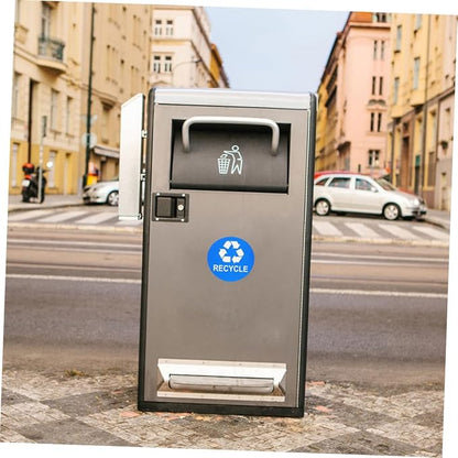 TEHAUX 8pcs Garbage Bin Sticker Waste Sorting Recycling Labels PVC Trash Can Classification Stickers for Home
