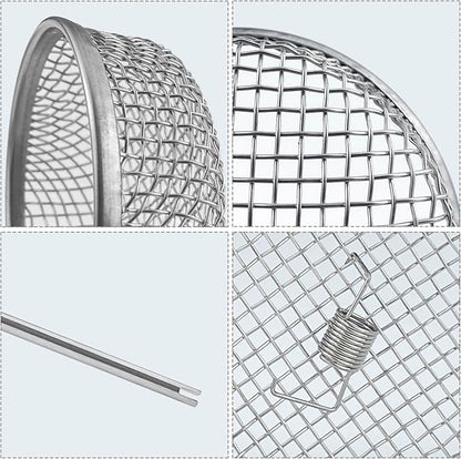 2 Pack RV Flying Insect Screen Furnace Vent Cover Bug Screens, 2.8 x 1.3 Inch Stainless Steel Mesh for Camper, Installation Tool Included