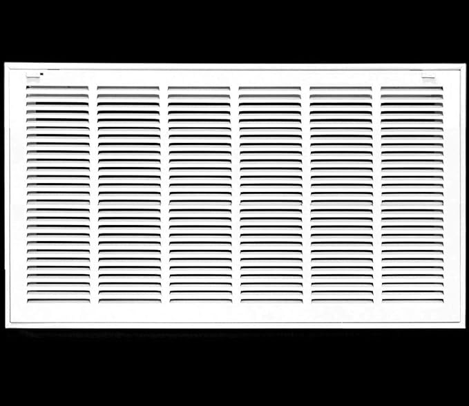 HVAC Premium 28 x 16 Duct Opening Steel Return Air Filter Grille, for 1-inch Filter, Removable Door, Flat Stamped HVAC Vent Cover Grille, Outer Dimensions 30.5 x 18.5