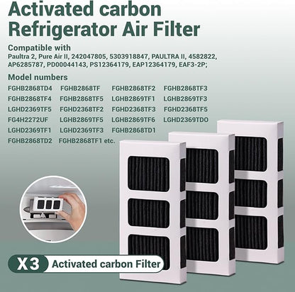 3 Pack Pureair Ultra ii Air filter Replacement,Compatible with Pure Air Ultra, 242047805 5303918847 EAP12364179