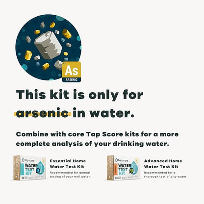 Tap Score Total Arsenic in Water Test Kit | Specialized EPA Certified Drinking Water Labs | #1 Best Home Water Test 2021-24 NYT Wirecutter | 100% Unbiased