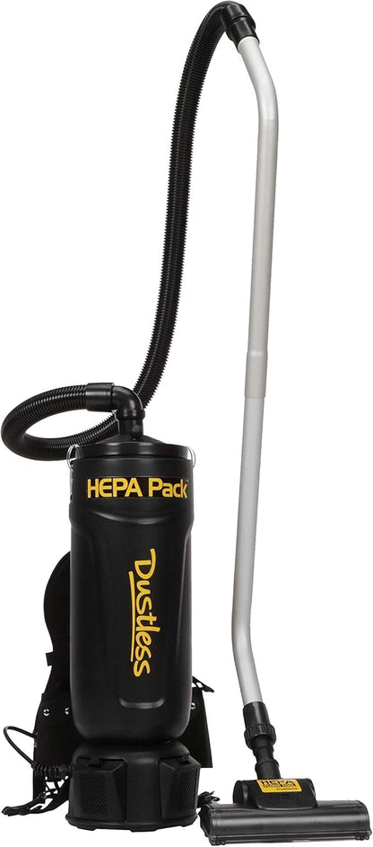 Dustless HEPA Back Pack Vacuum, Black