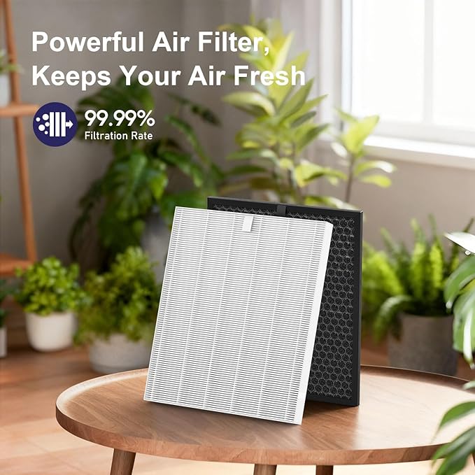 Filter Q Compatible with Winix 5510/5520 Air Purifier, 4-Pack HEPA Only Replacement Filters (No Carbon) - Part# 1712-0123-00