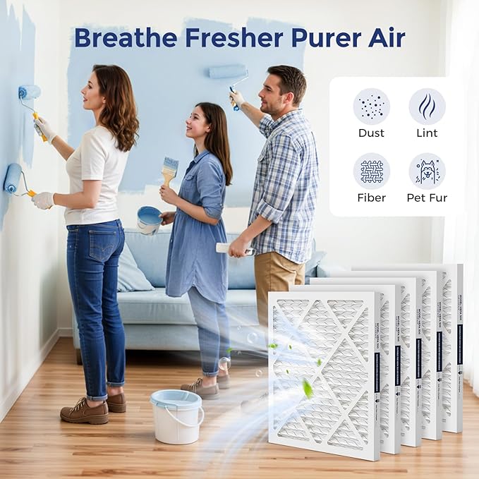 HEPA 500 Air Scrubber Filter Compatible with Mounto AF500 Drieaz HEPA 500 BlueDri AS550, 16x16x1" Pre-Filter 5 Pack, Easy Install Shield Small Dust Particles for Months