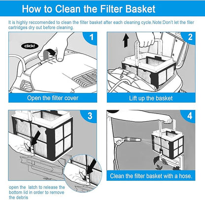 9991460-R1 Ultra Fine Filter Basket Compatible with Dolphin S50 S100 Active 10 & 15 Echo T15 T25 Proteus DX3 Nautilus CC Explorer E20 Solo, Replacement Filter Basket Fits for Robotic Pool Cleaner