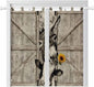Funny Farm Animals Bathroom Curtains 63 Inch Length, Window Curtains Tab Top, Vintage Barn Brown Sunflowers Light Filtering Window Treatments Drapes 52"x63" 2 Panel