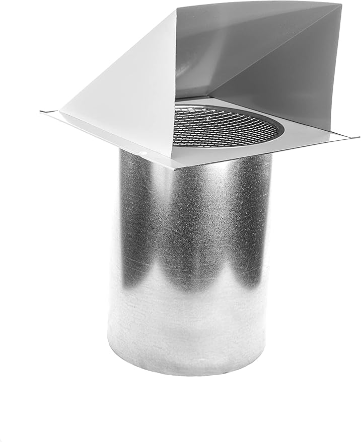 FAMCO Galvanized Steel Hooded Wall Vent with Screen, Used for Air Intake, Air Supply or Exhaust Applications