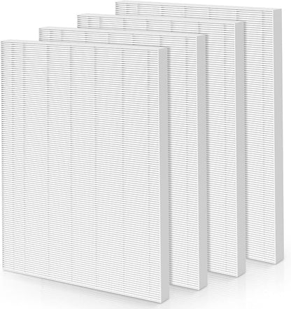 isinlive 115115 HEPA Replacement Filters A for Winix PlasmaWave 5300-2, C535, 6300, 5300, 6300-2, P300, AM90, 9000, 5000, 5000B, C909, 9800 Air Purifier, 4 Pack HEPA Filter, Size 21