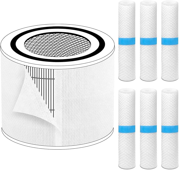 Pre-Filter Compatible with Levoit Core 300 & PuroAir 240 Air Purifier, for Core 300S P350 Core300-P Filters, Fit Part# Core 300-RF P350-RF, 6-Pack