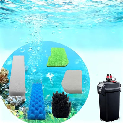 42 packs 306/307 canister filter replacements compatible with Fluval 306/307 aquarium filters. Includes filter media set with biofoam, activated carbon, and ceramic rings. Upgraded version. (2)