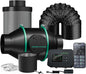 MARS Hydro 4" Smart Air Filtration Kit, Inline Duct Fan with iControl Temperature & Humidity Controller, App Remote Control, Carbon Filter Combo +25Ft Ducting, Grow Tent Hydroponics Ventilation System