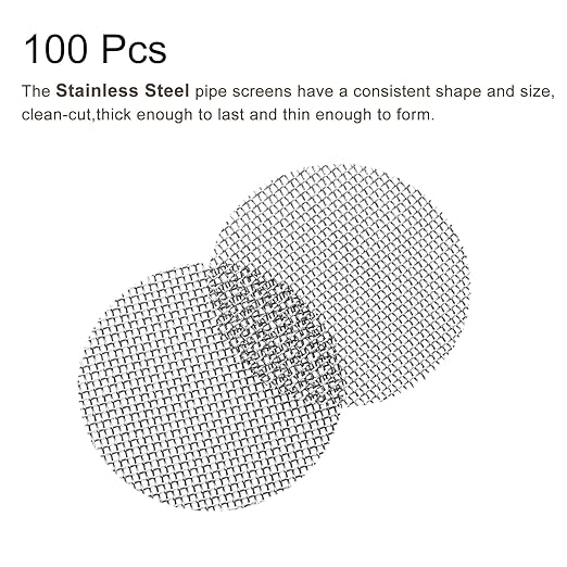 MECCANIXITY Pipe Screen Stainless Steel Screens, 5/8 Inch (15.8mm) Diameter for Pipe Filter, Pack of 100