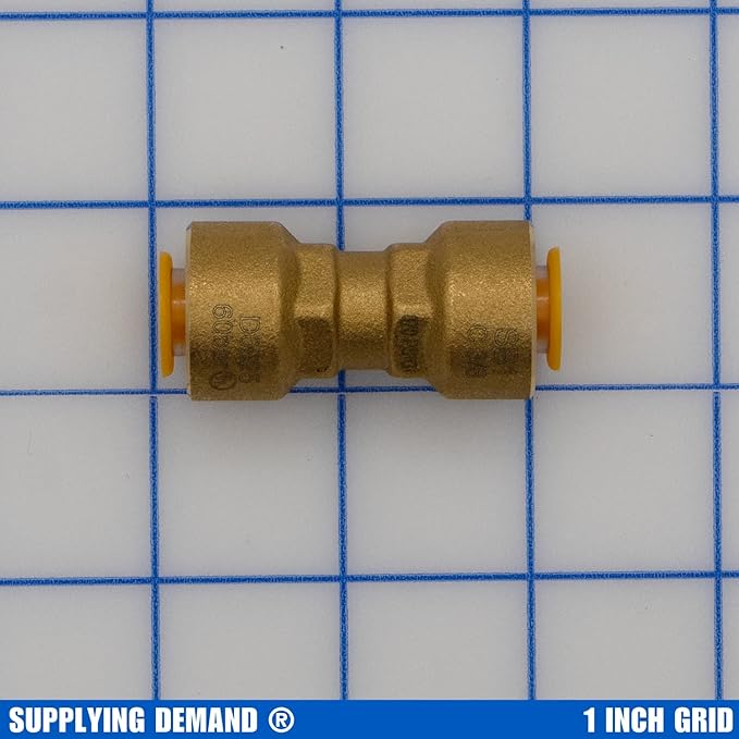 Supplying Demand SB1 3/8 Inch Quick Connect HVAC Brass Coupler Fitting