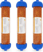 (3 Pack) Mixed Bed Ion Exchange Aquarium Filter Resin 0 PPM RO DI Refillable Housing, Compatible with 10" Aquarium Reverse Osmosis Water Filtration Systems, for High TDS in Water