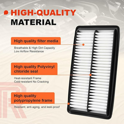 Engine & Upgrade Cabin Air Filter Kit Compatible with 2016-2022 Pilot 3.5L, 2017-2025 Ridgeline 3.5L, 2019-2025 Passport 3.5L, 2014-2020 MDX 3.5L, 2017-2020 MDX 3.0L, Replaces#80292SDAA01,172205J6A10