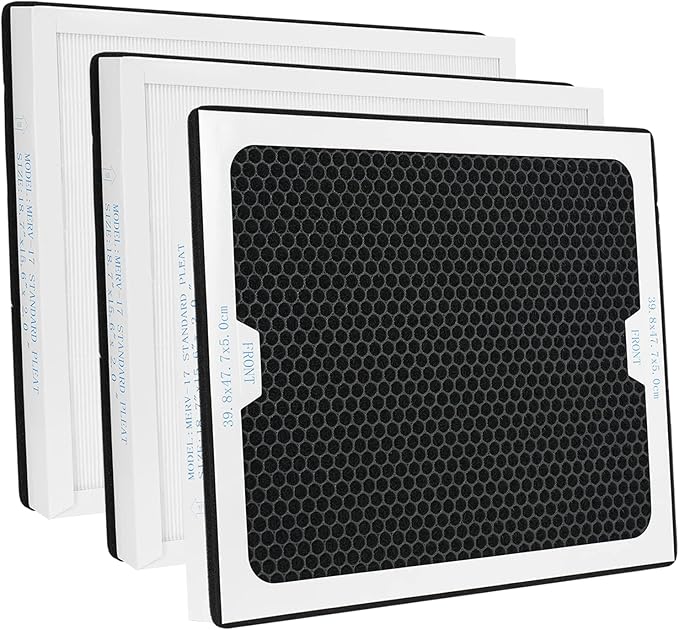 CADPXS HEPA/Activated Carbon Filter Replacement Set for HEPA Shield 550 Air Scrubber (Pack of 3)