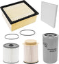 Diesel Filter Kit for 6.7L Cummins Compatible with 2019-2024 Dodge Ram 2500 3500 4500 5500, Fuel/Air/Oil Filter,Water Separator-Replaces 68157291AA 68406048AA 53034051AB 05083285AA 68436631AA