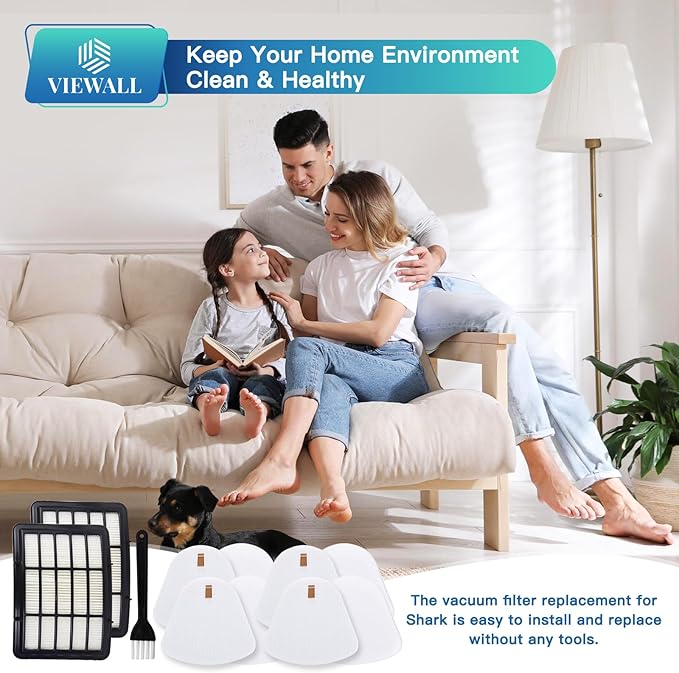 VIEWALL Replacement Filter for Shark NV360 NV352 NV356E ZU503AMZ CU500 CU520 NV350 NV351 NV352 NV355 NV357 NV358 NV366 NV370 NV380 NV391 UV440 Navigator Lift-Away Deluxe Upright Vacuum XHF350 XFF350