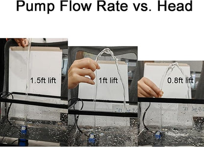 AQUANEAT Small Fountain Pump, 50 GPH Mini Submersible Water Pump with 3.3 ft Tubing, for Aquarium Fish Tank, Pet Water Fountain, Hydroponics, Pond Waterfall Filter Pump