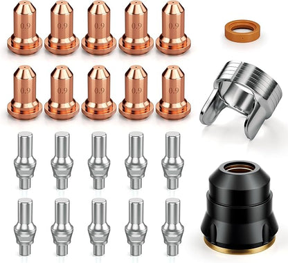 ARCCAPTAIN 23Pcs IPT60 Plasma Cutter Torch Consumables, .035" Plasma Cutter Accessories for ARCCAPTAIN CUT55 NON-HF, CUT55 MP and CUT60 Non-HF, Work with 30-40A Current