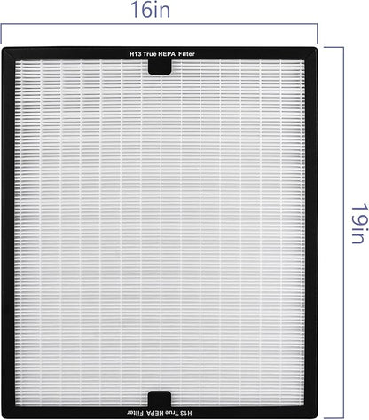 BD-AS-550 Air Scrubber Stage 2 Replacement Filter Compatible with BlueDri, VEVOR and Dri-Eaz Scrubber Air Purifier, for F301H, True HEPA H13 Filter of 16 x 19 x 2 inches（2 Pack）