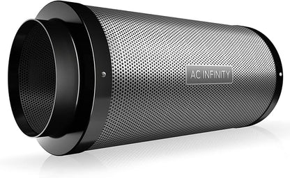 AC Infinity Air Carbon Filter 12" with Premium Australian Virgin Charcoal, for Inline Duct Fan, Odor Control, Hydroponics, Grow Rooms