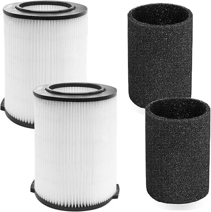 VF4000 Filter Replacement for Rid gid Shop Vac Filters 5-20 Gallon Rid gid Vacuum Filter 6-9 Gallon Husky Vacuum, with 2 Foam Sleeve 2 Filter